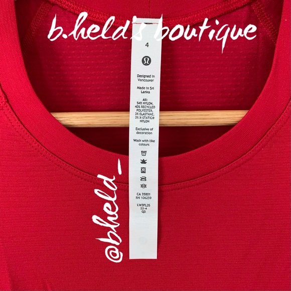 lululemon Lunar New Year Swiftly Tech Short Sleeve Shirt 2.0 Dark Red Size 4 NWT - Picture 7 of 14